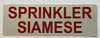SPRINKLER SIAMESE Sign SPRINKLER SIAMESE Sign