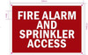 Fire Alarm And Sprinkler Access Hotel Sign Fire Alarm And Sprinkler Access Hotel Sign