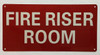 Fire Riser Room, Fire Safety Safety Sign Fire Riser Room, Fire Safety Safety Sign