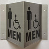 Corridor Men restroom accessible-Men restroom accessible Hallway Fire Deparment Sign Corridor Men restroom accessible-Men restroom accessible Hallway Fire Deparment Sign