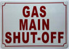 GAS MAIN SHUT-OFF GAS MAIN SHUT-OFF