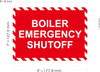 BOILER EMERGENCY SHUT-OFF Decal/STICKER BOILER EMERGENCY SHUT-OFF Decal/STICKER