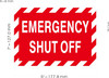 EMERGENCY SHUT-OFF Decal/STICKER Dob Sign EMERGENCY SHUT-OFF Decal/STICKER Dob Sign