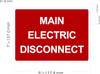 MAIN ELECTRIC DISCONNECT Decal/STICKER MAIN ELECTRIC DISCONNECT Decal/STICKER