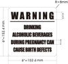 WARNING DRINKING ALCOHOLIC BEVERAGES DURING PREGNACY CAN CAUSE BIRTH DEFECTS STICKER/DECAL Safety Sign WARNING DRINKING ALCOHOLIC BEVERAGES DURING PREGNACY CAN CAUSE BIRTH DEFECTS STICKER/DECAL Safety Sign