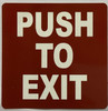 Push to EXIT Sticker/Decal Safety Sign Push to EXIT Sticker/Decal Safety Sign