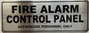 FIRE ALARM CONTROL PANEL Fire Deparment Sign FIRE ALARM CONTROL PANEL Fire Deparment Sign