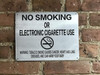 LOT OF 5-NYC Smoke free Act  "No Smoking or Electric cigarette Use" Safety Sign
