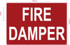 FIRE DAMPER Sign FIRE DAMPER Sign