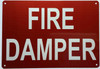 FIRE DAMPER Safety Sign FIRE DAMPER Safety Sign