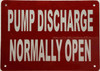 Pump discharge normally open Dob Sign Pump discharge normally open Dob Sign
