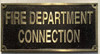 Cast Aluminum - cast bronze color/cast brass color Fire Deparment Sign