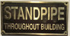 Cast Aluminum - cast bronze color/cast brass color Safety Sign