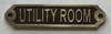 Cast Aluminum Utility room Sign Cast Aluminum Utility room Sign