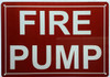 FIRE PUMP Fire Deparment Sign FIRE PUMP Fire Deparment Sign