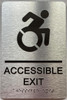ACCESSIBLE EXIT with Raised letters/Image & Grade 2 Braille - Includes Red Adhesive pad for Easy Installation ACCESSIBLE EXIT with Raised letters/Image & Grade 2 Braille - Includes Red Adhesive pad for Easy Installation
