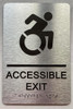 ACCESSIBLE EXIT with Raised letters/Image & Grade 2 Braille - Includes Red Adhesive pad for Easy Installation Safety Sign ACCESSIBLE EXIT with Raised letters/Image & Grade 2 Braille - Includes Red Adhesive pad for Easy Installation Safety Sign