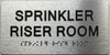 SPRINKLER RISER ROOM  with Raised letters/Image & Grade 2 Braille - Includes Red Adhesive pad for Easy Installation SPRINKLER RISER ROOM  with Raised letters/Image & Grade 2 Braille - Includes Red Adhesive pad for Easy Installation
