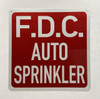 FDC auto sprinkler Safety Sign FDC auto sprinkler Safety Sign