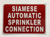 Siamese Automatic Sprinkler Connection Safety Sign Siamese Automatic Sprinkler Connection Safety Sign