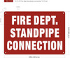Fire department standpipe connection Sign Fire department standpipe connection Sign