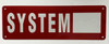 SYSTEM NUMBER - FIRE DEPARTMENT Hotel Sign SYSTEM NUMBER - FIRE DEPARTMENT Hotel Sign