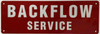 Backflow service Fire Deparment Sign