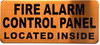 FIRE ALARM CONTROL PANEL LOCATED INSIDE