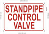Standpipe Control Valve Sign