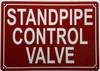 STANDPIPE CONTROL VALVE Fire Deparment Sign
