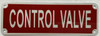 CONTROL VALVE Fire Deparment Sign