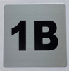 Apartment number 1B Safety Sign