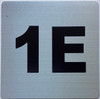 Apartment number 1E Fire Deparment Sign