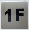 Apartment number 1F Safety Sign