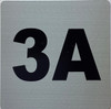 Apartment number 3A Fire Deparment Sign