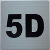Apartment number 5D Sign