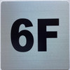Apartment number 6F Fire Deparment Sign