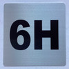 Apartment number 6H Sign