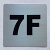 Apartment number 7F Sign