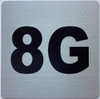 Apartment number 8G Safety Sign