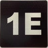 Apartment number 1E Fire Deparment Sign