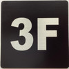 Apartment number 3F Sign