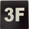 Apartment number 3F Fire Deparment Sign