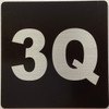 Apartment number 3Q Safety Sign