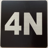 Apartment number 4N Fire Deparment Sign