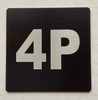 Apartment number 4P Sign