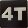 Apartment number 4T Fire Deparment Sign