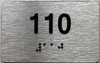 BRAILLE APARTMENT NUMBER 110 SIGN