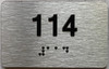 TACTILE HOTEL APARTMENT NUMBER 114 SIGN
