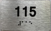 BRAILLE APARTMENT NUMBER 115 SIGN